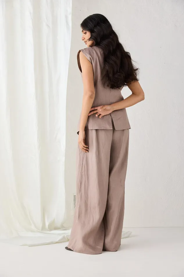 VRG GRL Sets Raya Linen Pants Mushroom 8211 Women VRG GRL Sets Raya Linen Pants Mushroom 8211 Women