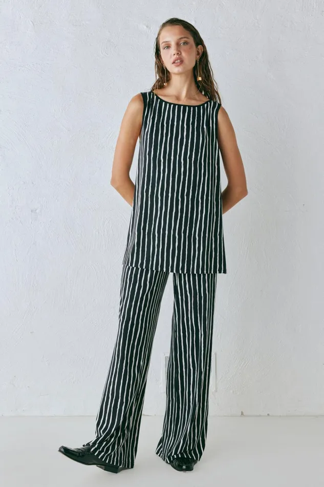 VRG GRL Sets Rieti Pants Black Stripe 8211 Women VRG GRL Sets Rieti Pants Black Stripe 8211 Women