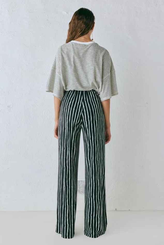 VRG GRL Sets Rieti Pants Black Stripe 8211 Women VRG GRL Sets Rieti Pants Black Stripe 8211 Women