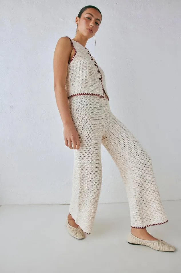 VRG GRL Sets Stella Knit Pants Cream 8211 Women VRG GRL Sets Stella Knit Pants Cream 8211 Women