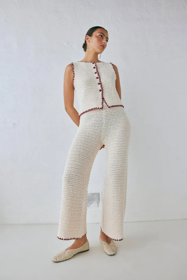 VRG GRL Sets Stella Knit Pants Cream 8211 Women VRG GRL Sets Stella Knit Pants Cream 8211 Women