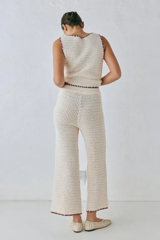 VRG GRL Sets Stella Knit Pants Cream 8211 Women VRG GRL Sets Stella Knit Pants Cream 8211 Women