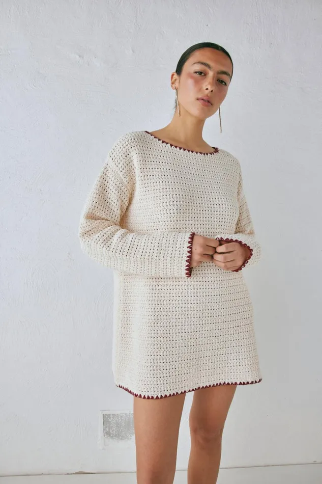 VRG GRL Sets Stella Knit Tunic Cream 8211 Women VRG GRL Sets Stella Knit Tunic Cream 8211 Women