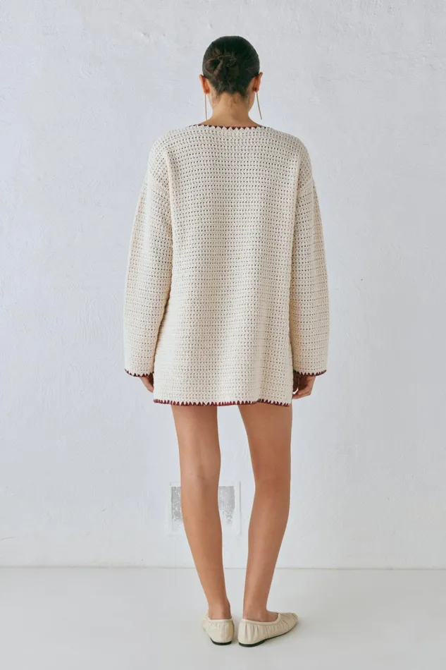 VRG GRL Sets Stella Knit Tunic Cream 8211 Women VRG GRL Sets Stella Knit Tunic Cream 8211 Women