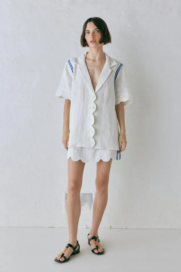 VRG GRL Short Sleeve Gigi Linen Shirt Vienna 8211 Women VRG GRL Short Sleeve Gigi Linen Shirt Vienna 8211 Women