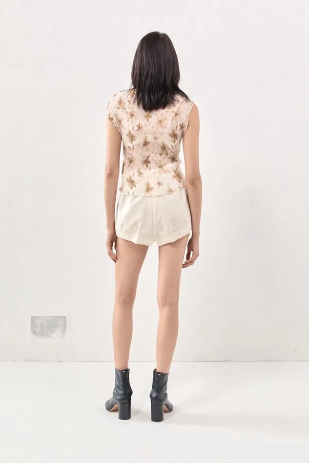 VRG GRL Short Sleeve Retrofuture Top Tan 8211 Women VRG GRL Short Sleeve Retrofuture Top Tan 8211 Women