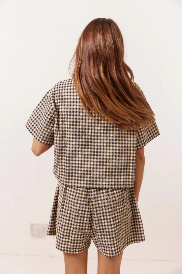 VRG GRL Short Sleeve The Sea and I Smock Top Black 8211 Women VRG GRL Short Sleeve The Sea and I Smock Top Black 8211 Women