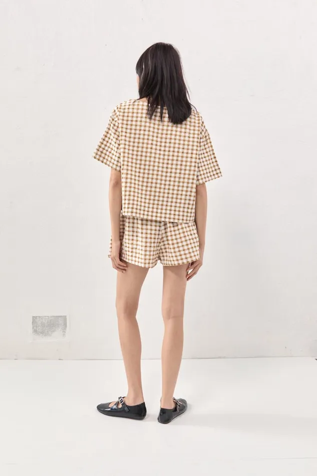 VRG GRL Short Sleeve The Sea and I Smock Top Honey 8211 Women VRG GRL Short Sleeve The Sea and I Smock Top Honey 8211 Women