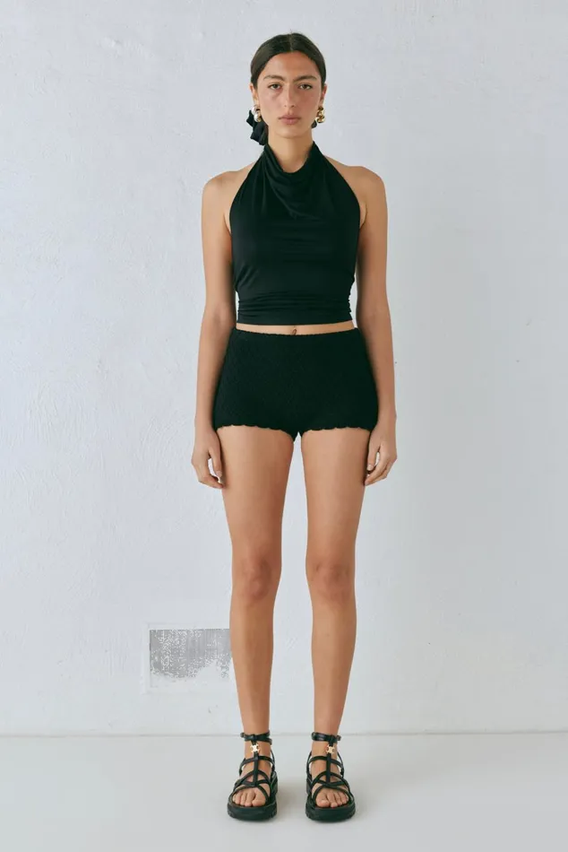 VRG GRL Shorts Inner Glow Knit Shorts Black 8211 Women VRG GRL Shorts Inner Glow Knit Shorts Black 8211 Women