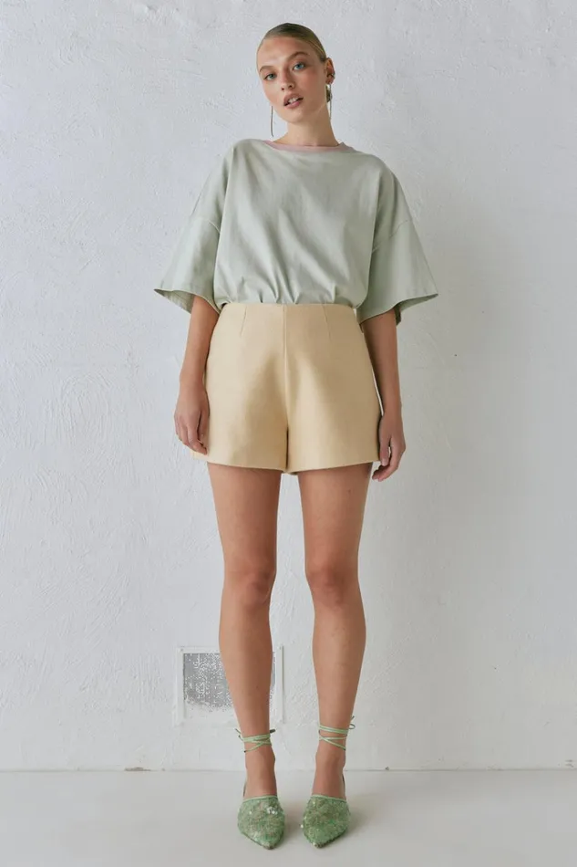 VRG GRL Shorts Nada Shorts Butter 8211 Women VRG GRL Shorts Nada Shorts Butter 8211 Women
