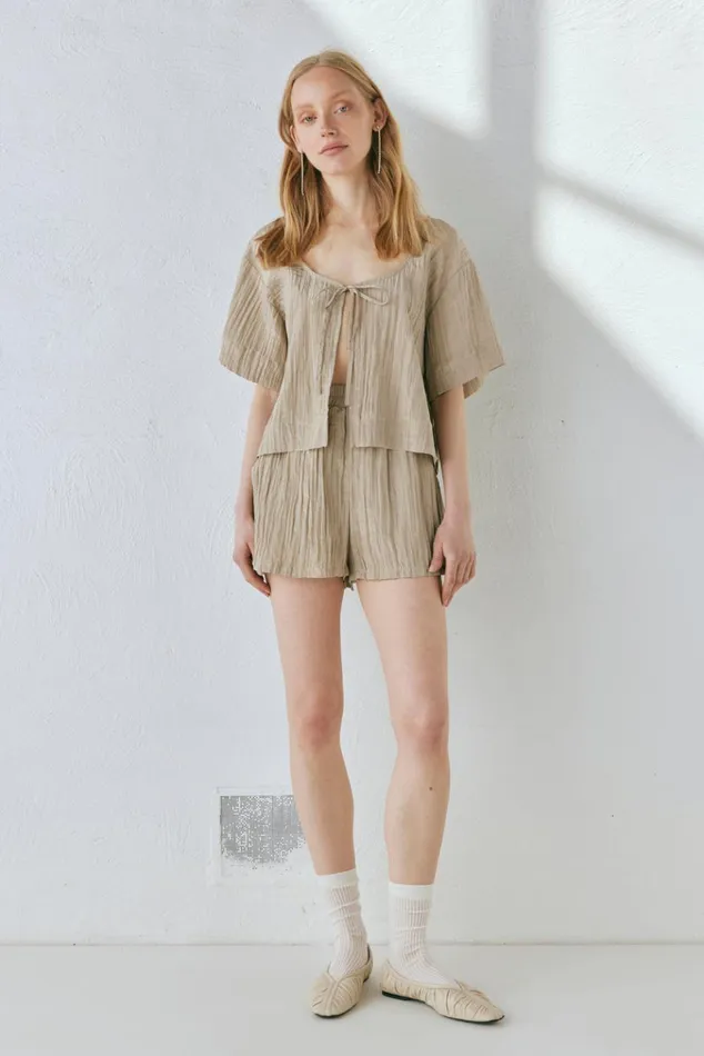 VRG GRL Shorts The Sea and I Shorts Taupe 8211 Women VRG GRL Shorts The Sea and I Shorts Taupe 8211 Women