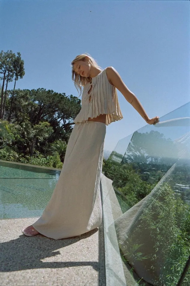 VRG GRL Skirts Elodie Linen Maxi Skirt Oatmeal 8211 Women VRG GRL Skirts Elodie Linen Maxi Skirt Oatmeal 8211 Women