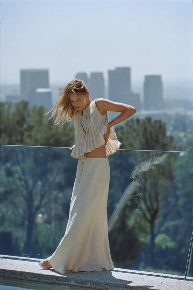 VRG GRL Skirts Elodie Linen Maxi Skirt Oatmeal 8211 Women VRG GRL Skirts Elodie Linen Maxi Skirt Oatmeal 8211 Women