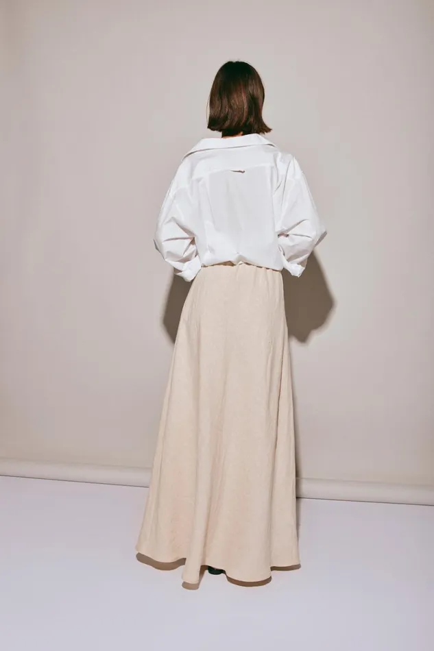 VRG GRL Skirts Elodie Linen Maxi Skirt Oatmeal 8211 Women VRG GRL Skirts Elodie Linen Maxi Skirt Oatmeal 8211 Women