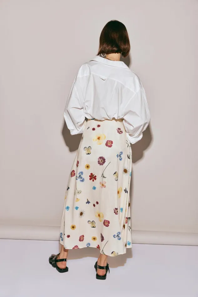 VRG GRL Skirts Love Language Midi Skirt Floral 8211 Women VRG GRL Skirts Love Language Midi Skirt Floral 8211 Women