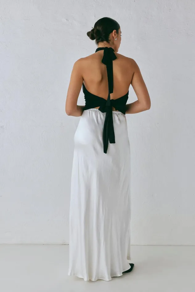 VRG GRL Skirts Lyla Satin Maxi Skirt White 8211 Women VRG GRL Skirts Lyla Satin Maxi Skirt White 8211 Women