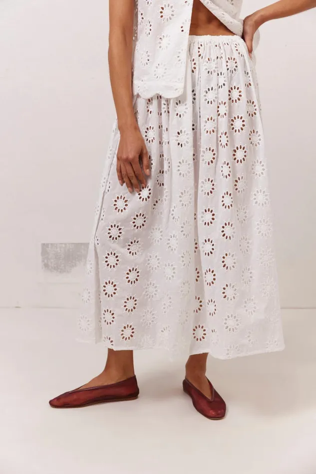 VRG GRL Skirts Maisie Midi Skirt Anglaise 8211 Women VRG GRL Skirts Maisie Midi Skirt Anglaise 8211 Women