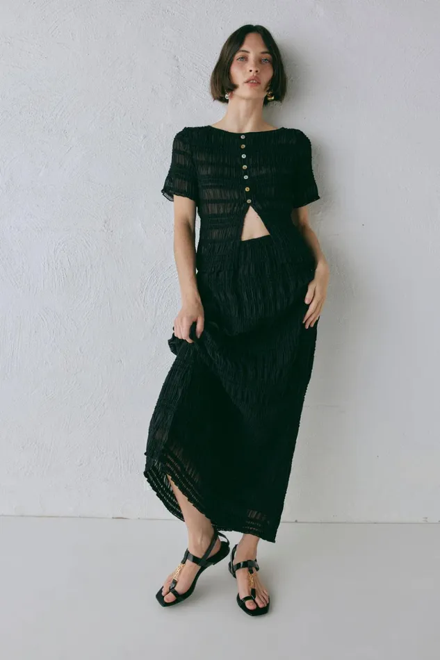 VRG GRL Skirts Mia Midi Skirt Black 8211 Women VRG GRL Skirts Mia Midi Skirt Black 8211 Women