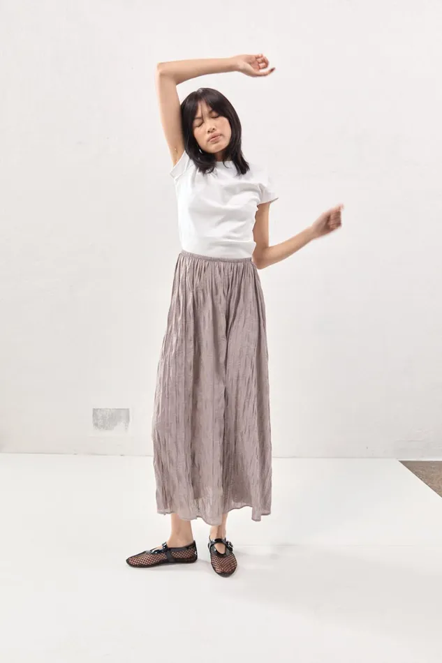 VRG GRL Skirts Solara Midi Skirt Smoke 8211 Women VRG GRL Skirts Solara Midi Skirt Smoke 8211 Women