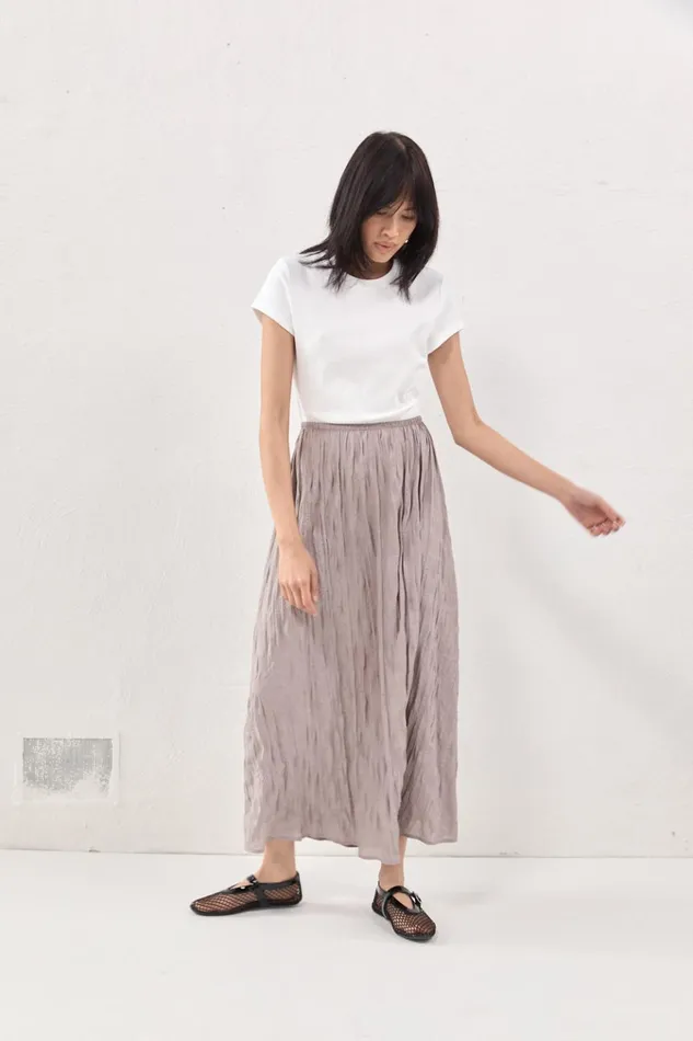 VRG GRL Skirts Solara Midi Skirt Smoke 8211 Women VRG GRL Skirts Solara Midi Skirt Smoke 8211 Women