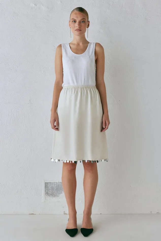 VRG GRL Skirts Spritz Midi Skirt Cream 8211 Women