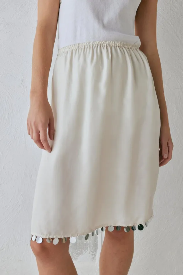VRG GRL Skirts Spritz Midi Skirt Cream 8211 Women VRG GRL Skirts Spritz Midi Skirt Cream 8211 Women
