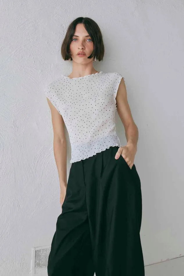 VRG GRL Sleeveless Retrofuture Top Dot 8211 Women VRG GRL Sleeveless Retrofuture Top Dot 8211 Women