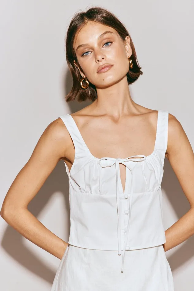 VRG GRL Sleeveless Romee Top White 8211 Women