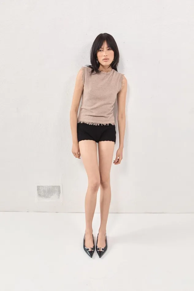 VRG GRL Sleeveless Rowe Knit Top Mocha 8211 Women VRG GRL Sleeveless Rowe Knit Top Mocha 8211 Women