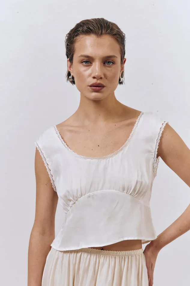 VRG GRL Sleeveless Zadie Top White 8211 Women VRG GRL Sleeveless Zadie Top White 8211 Women