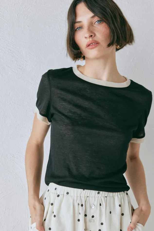 VRG GRL TShirts Lane Tee Black 8211 Women