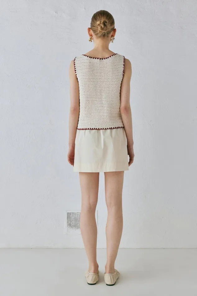 VRG GRL Vests Stella Knit Vest Cream 8211 Women VRG GRL Vests Stella Knit Vest Cream 8211 Women