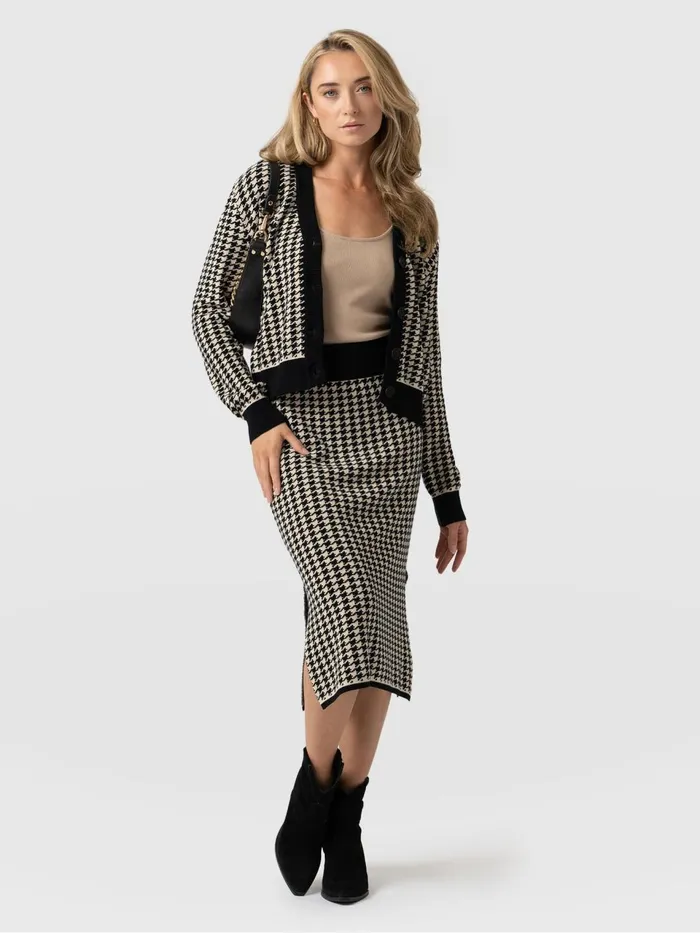 Warren Pencil Skirt 8211 Houndstooth Houndstooth Women Saint And Sofia Skirts