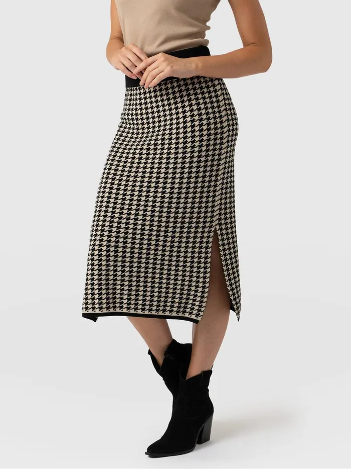 Warren Pencil Skirt 8211 Houndstooth Houndstooth Women Saint And Sofia Skirts