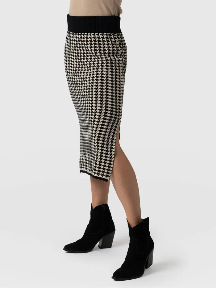 Warren Pencil Skirt 8211 Houndstooth Houndstooth Women Saint And Sofia Skirts