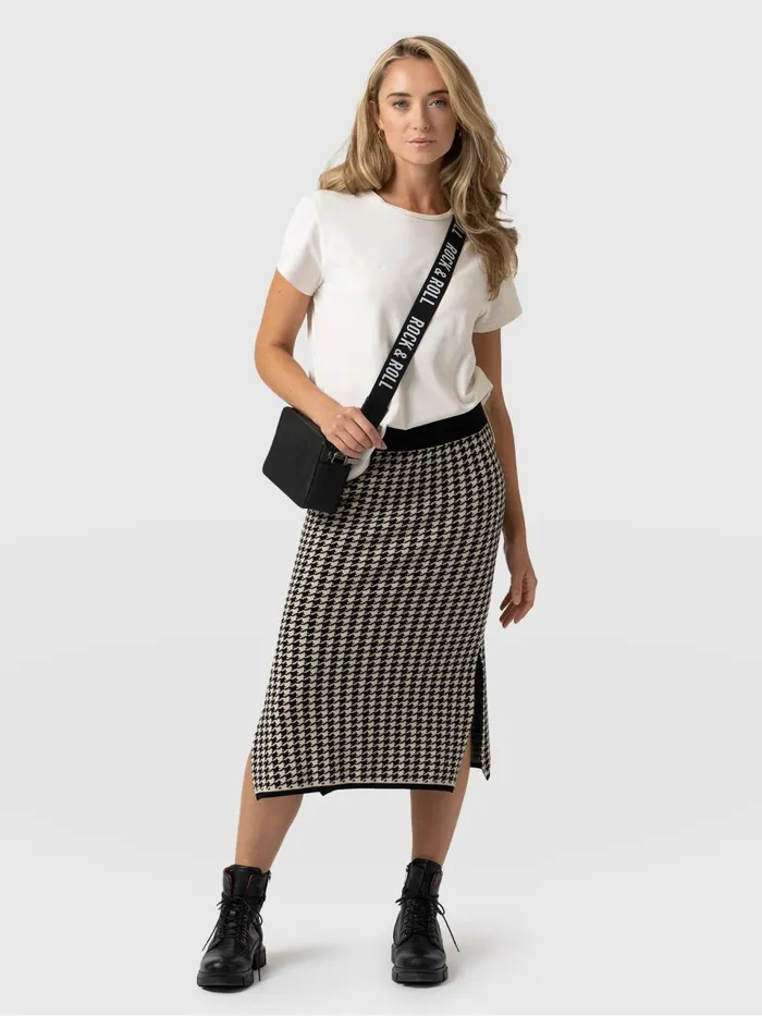 Warren Pencil Skirt 8211 Houndstooth Houndstooth Women Saint And Sofia Skirts