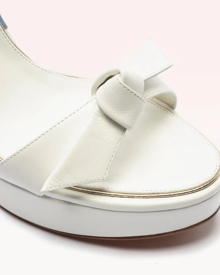 White Platform Sandals For Wedding 8211 Clarita Platform Bridal 120 8211 Alexandre Birman Bridal White andamp Golden Women Alexandre Birman Platforms