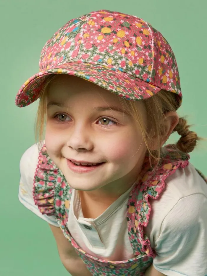 White Stuff ACCESSORIES Girls Printed Cap Pink Multi 8211 Kids White Stuff ACCESSORIES Girls Printed Cap Pink Multi 8211 Kids