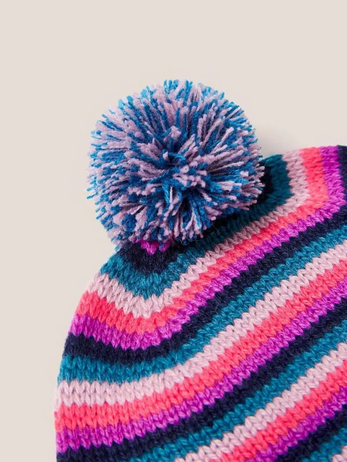 White Stuff ACCESSORIES Multi Stripe Hat Pink Multi 8211 Kids