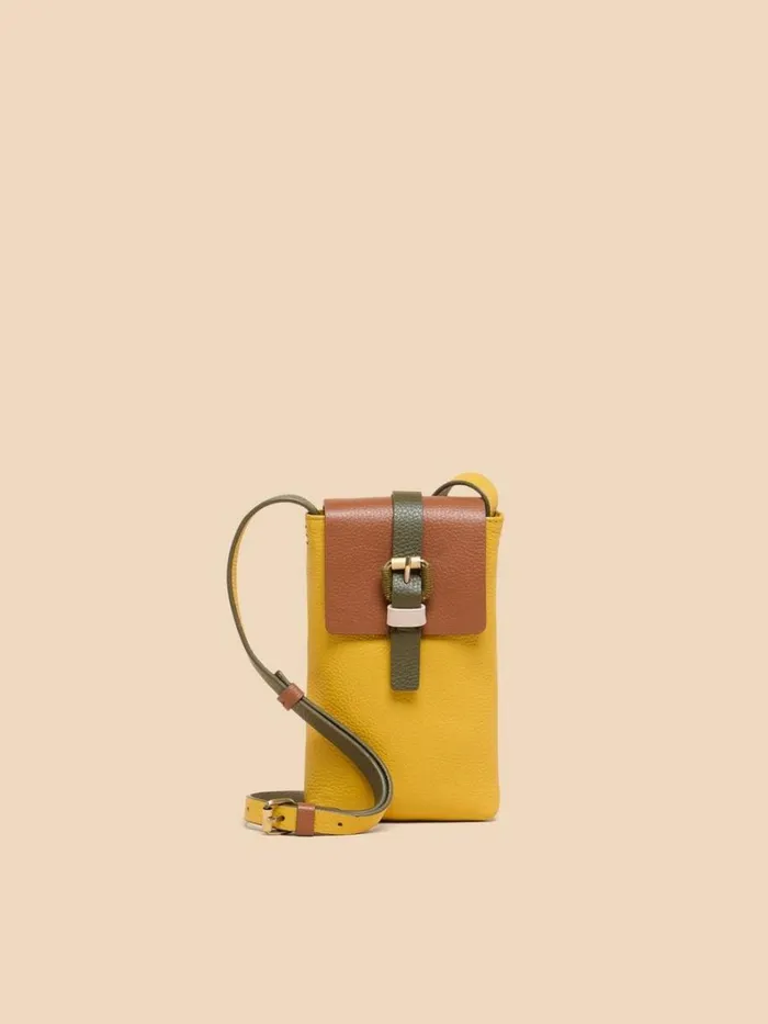 White Stuff BAGS and PURSES Clara Buckle Leather Phone Bag Chartreuse Multi 8211 Women White Stuff BAGS and PURSES Clara Buckle Leather Phone Bag Chartreuse Multi 8211 Women