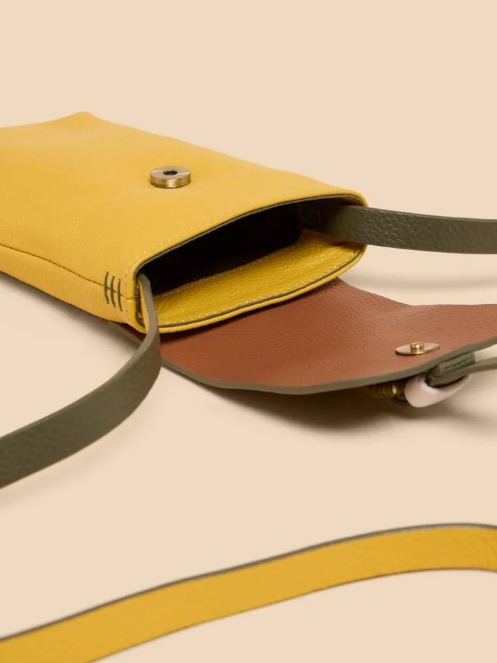 White Stuff BAGS and PURSES Clara Buckle Leather Phone Bag Chartreuse Multi 8211 Women White Stuff BAGS and PURSES Clara Buckle Leather Phone Bag Chartreuse Multi 8211 Women