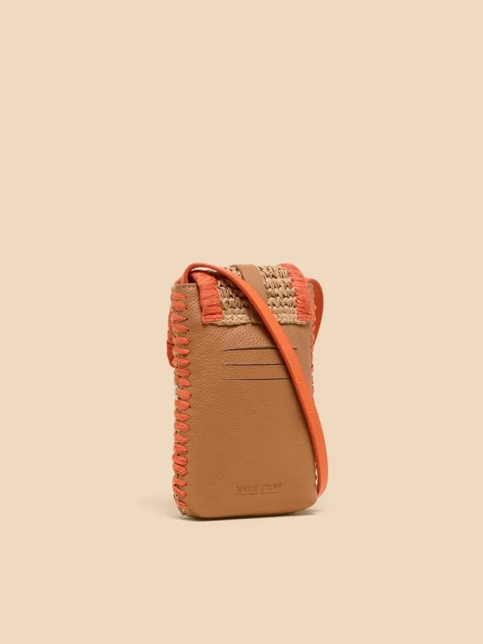 White Stuff BAGS and PURSES Clara Buckle Raffia Phone Bag Orange Multi 8211 Women White Stuff BAGS and PURSES Clara Buckle Raffia Phone Bag Orange Multi 8211 Women