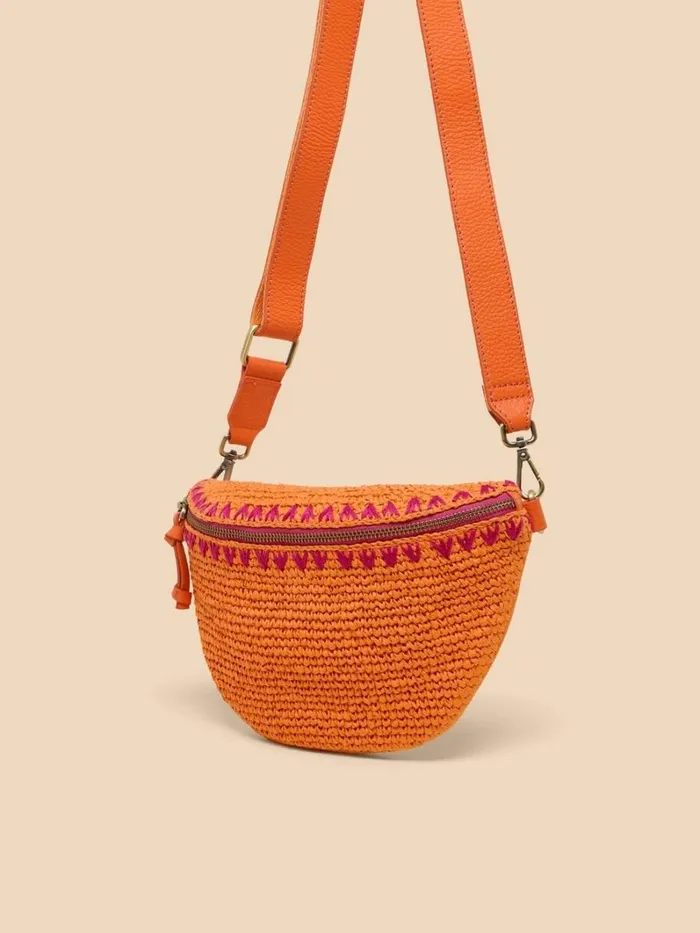 White Stuff BAGS and PURSES Sebby Mini Raffia Sling Bag Bright Orange 8211 Women White Stuff BAGS and PURSES Sebby Mini Raffia Sling Bag Bright Orange 8211 Women
