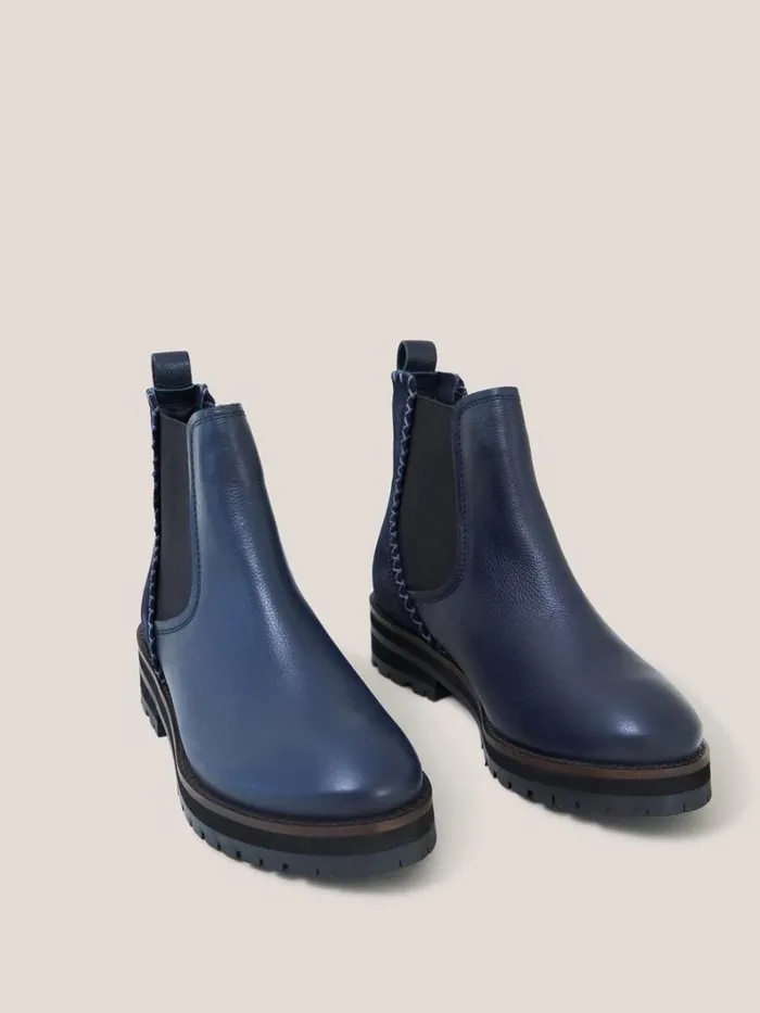White Stuff BOOTS Esme Leather Chelsea Boot Dark Navy 8211 Women