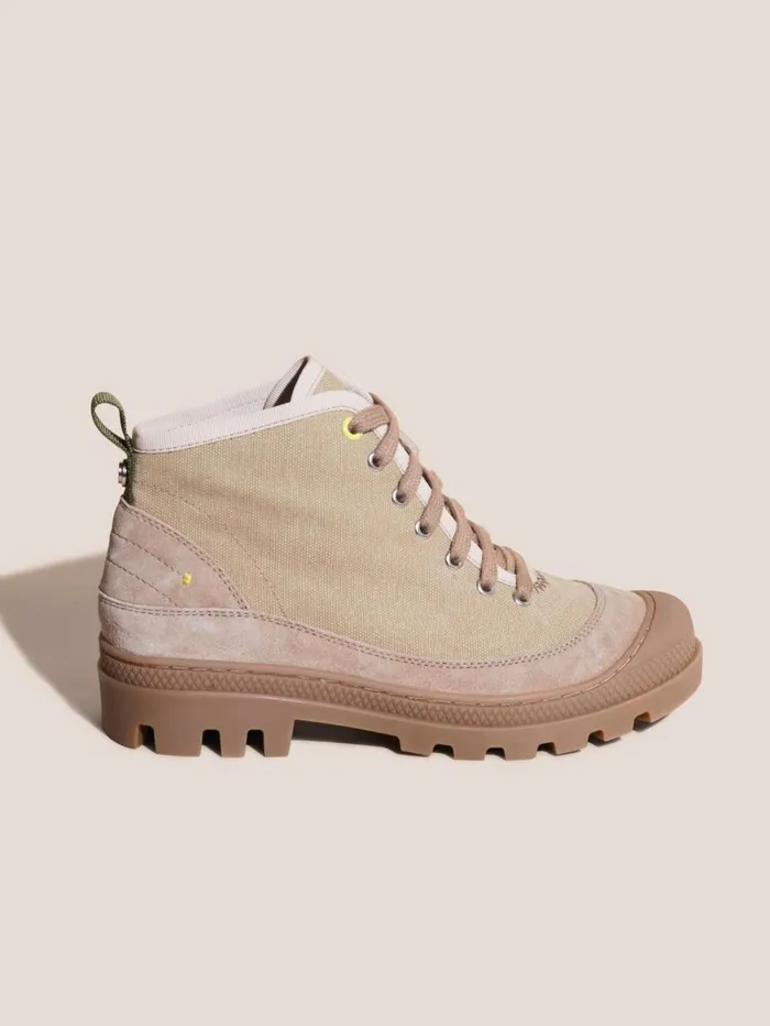 White Stuff BOOTS Paisley Canvas Lace Up Boot Dark Natural 8211 Women White Stuff BOOTS Paisley Canvas Lace Up Boot Dark Natural 8211 Women
