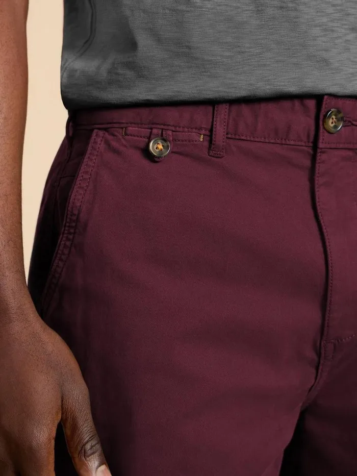 White Stuff CHINOS Sutton Organic Chino Short Dk Plum 8211 Men