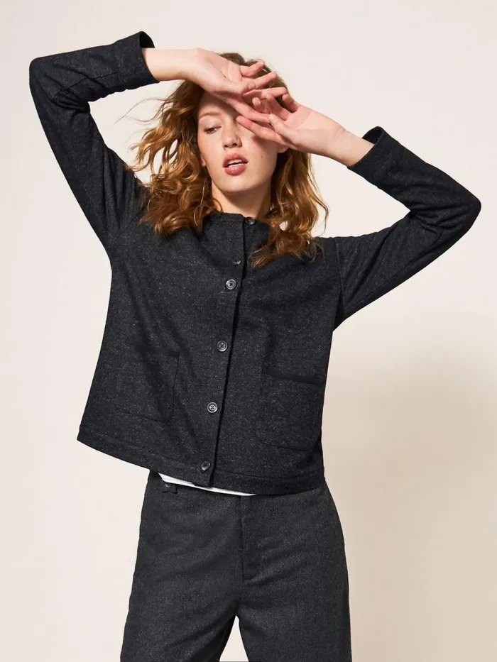 White Stuff COATS and JACKETS Adele Jersey Jacket Grey Multi 8211 Women White Stuff COATS and JACKETS Adele Jersey Jacket Grey Multi 8211 Women