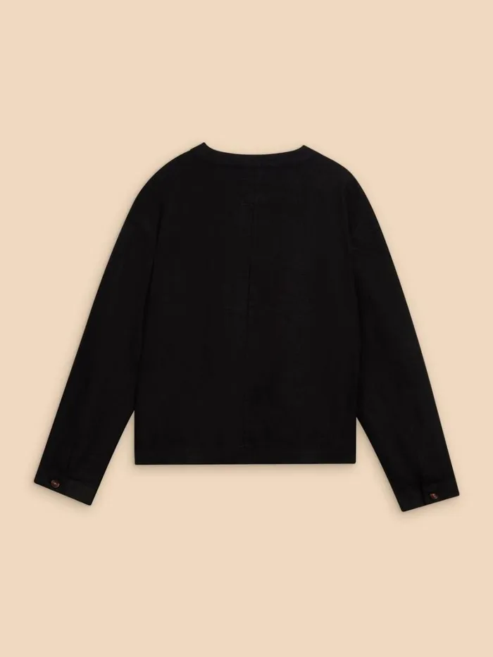 White Stuff COATS and JACKETS Adele Linen Jacket Pure Black 8211 Women White Stuff COATS and JACKETS Adele Linen Jacket Pure Black 8211 Women