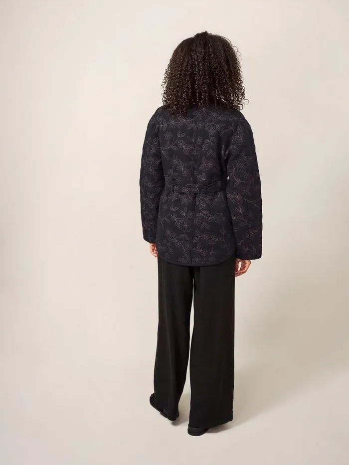 White Stuff COATS and JACKETS Alma Floral Emb Jacket Black Multi 8211 Women White Stuff COATS and JACKETS Alma Floral Emb Jacket Black Multi 8211 Women
