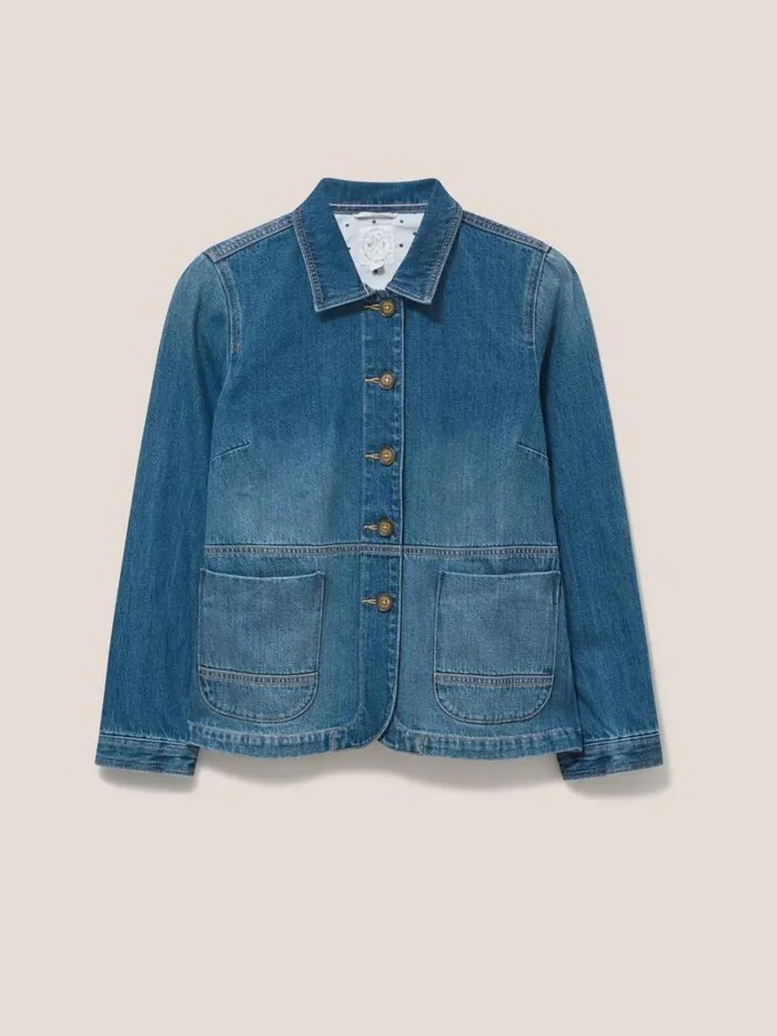 White Stuff COATS and JACKETS Carrie Denim Cotton Jacket Mid Denim 8211 Women White Stuff COATS and JACKETS Carrie Denim Cotton Jacket Mid Denim 8211 Women